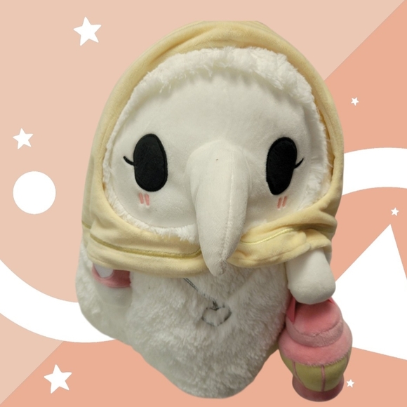 Adorable Cream and White Female Plague Doctor Plush Toy - Picture 1 of 1